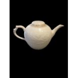 KPM (ROYAL BERLIN WORKS), A LATE 19TH CENTURY HARD PASTE PORCELAIN GLOBULAR BULLET FORM TEAPOT AND