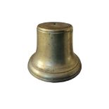 AN EARLY 20TH CENTURY CAST BRASS SHIPS BELL Plain form with mounting hole to top. (approx 18cm x