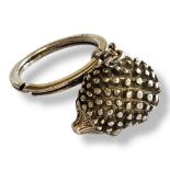 LINKS OF LONDON, A VINTAGE SILVER 'HEDGEHOG' KEYRING. (Hedgehog approx 3cm) Condition: good