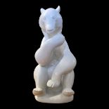 SCHEIBE FOR ROSENTHAL, A BLANC DE CHINE PORCELAIN MODEL OF A SEATED POLAR BEAR Plain modernistic