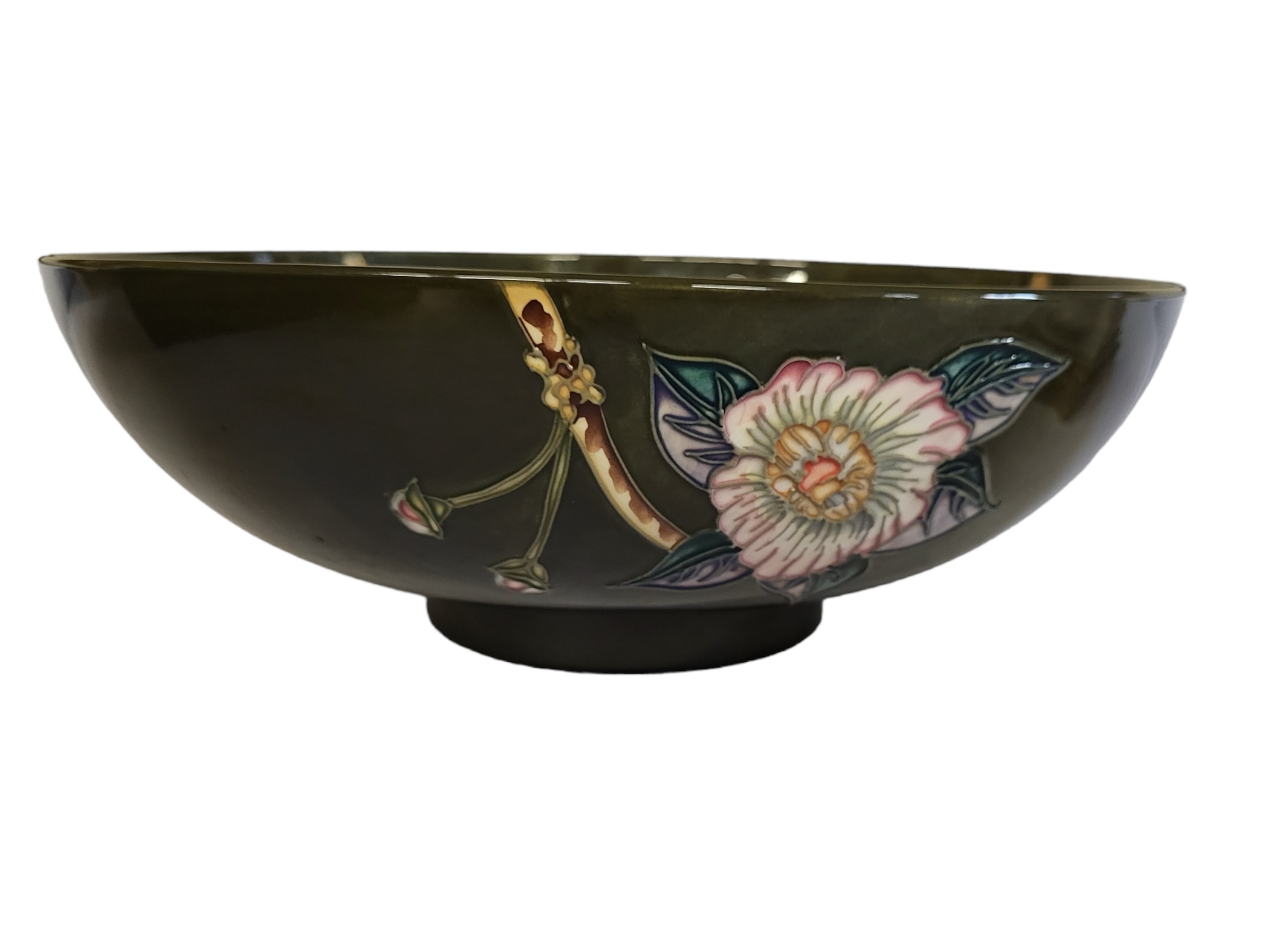 MOORCROFT, A MODERN DESIGN POTTERY PEDESTAL BOWL, CIRCA 1998 Tubelined in traditional manner, with - Image 2 of 3