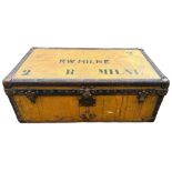 LOUIS VUITTON, A 20TH CENTURY TANNED STEAMER TRUNK With latches and lock, interior bearing label. (h