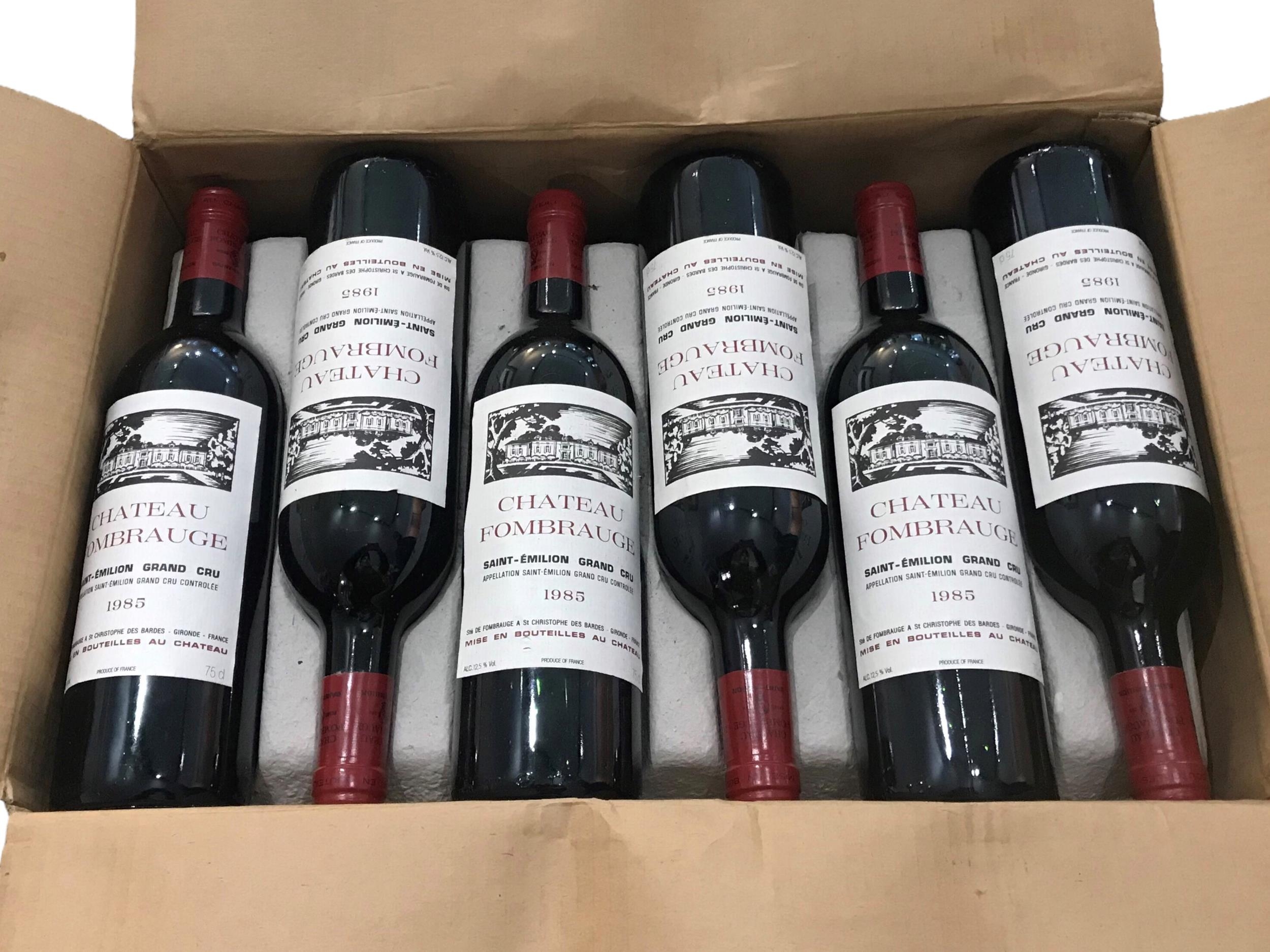 TWELVE BOTTLES OF VINTAGE CH TEAU FOMBRAUGE SAINT-ÉMILION GRAND CRU, 1985 In original cardboard