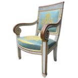 MANNER OF CHARLES HEATHCOTE TATHAM, A 19TH CENTURY REGENCY NEOCLASSICAL DESIGN PAINTED AND PARCEL