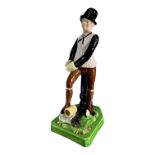 STAFFORDSHIRE, A 19TH CENTURY PORCELAIN THEATRICAL FIGURE OF ‘SAM WELLER’ IN CHARLES DICKENS’