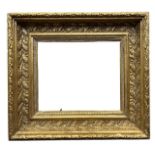 A 19TH CENTURY GILT GESSO FRAME Decorated with acorns and foliage. (rebate 18.4cm x 21.8cm, frame
