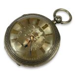 JESSE HALLAM, A LARGE VICTORIAN SILVER POCKET WATCH, HALLMARKED CHESTER, 1899 Having Roman numeral