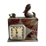 M. OFFNER, A 1930’S FRENCH ART DECO DESK CLOCK. (h 14.5cm x w 12cm x d 5.3cm)