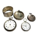 J.G. GRAVES, SHEFFIELD, ‘THE EXPRESS ENGLISH LEVER’ SILVER POCKET WATCH Together with a .800 grade