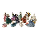 ROYAL DOULTON, A COLLECTION OF TWELVE FEMALE FIGURES Comprising ‘Carmen’, ‘Specially For You’, ‘