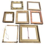A COLLECTION OF SEVEN 19TH CENTURY FRAMES.