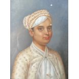 OIL ON BOARD, PORTRAIT OF A YOUNG INDIAN PRINCE Framed and glazed. (sight 17.5cm x 24.5cm, frame