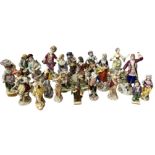A COLLECTION OF 19TH CENTURY AND LATER GERMAN PORCELAIN FIGURES AND OTHERS To include Sitzendorf,
