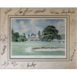 SUNNINGDALE GOLF CLUB, A SIGNED LIMITED EDITION (41/350) CRICKET PRINT Titled ‘18th Sunningdale Old’