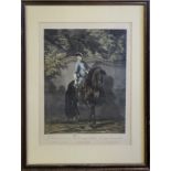 AFTER J.E.RIDINGER, A SET OF THREE EQUESTRIAN INTEREST COLOURED ENGRAVINGS All depicting noblemen on