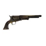 A US ARMY 1847 COLT PERCUSSION CAP REVOLVER The steel engraved cylinder depicting a battle scene,