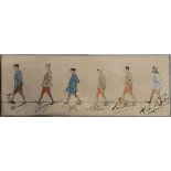 DEVAMBEZ. FRENCH EARLY 20TH CENTURY COLOURED LITHOGRAPH Titled ‘Escadrille Les Cigognes’, signed ‘