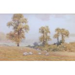 R. CHRISTIE SMITH, 1924 - 1927, WATERCOLOUR Landscape, titled 'Higher Bebington Overlooking The Golf