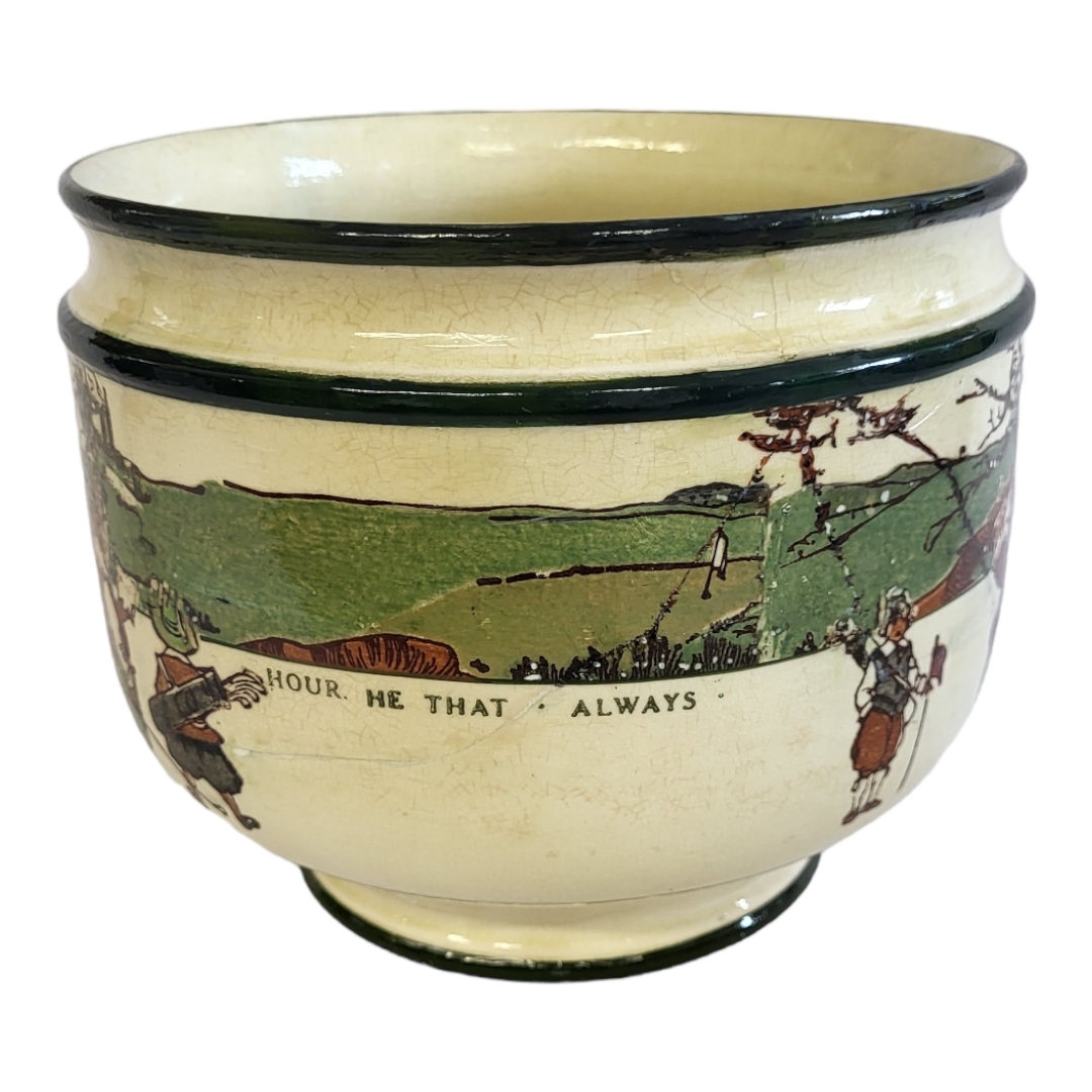 ROYAL DOULTON, AN EARLY 20TH CENTURY GOLFING CROMBIE SERIES WARE JARDINIÈRE, CIRCA 1925 A Royal - Image 2 of 6