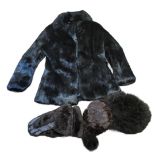 A COLLECTION OF FOUR VINTAGE FUR COATS To include S. Jaffa Furs, a dark red/brown short jacket, a