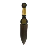 AN EARLY 19TH CENTURY POSSIBLY HUDSON BAY COMPANY TRADE DAGGER With steel blade, horn, bone and