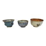 AFTER DAISY MAKING JONES, WEDGWOOD, TWO 1930’S LUSTRE SMALL BOWLS Interior and exterior polychrome