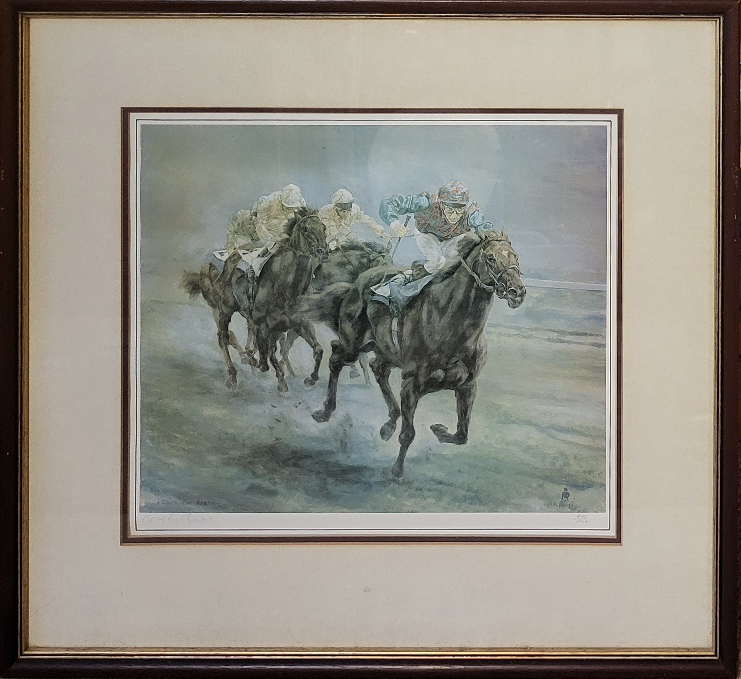 AFTER CAIRE EVA BURTON, BN 1955, A LIMITED EDITION (475/500) HORSE RACING PRINT Signed in pencil - Image 2 of 7