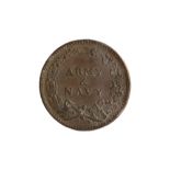 WITHDRAWN A 19TH CENTURY AMERICAN CIVIL WAR TOKEN, DATED 1863 With Army and Navy lettering, in