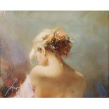 PINO, A LIMITED EDITION (12/295) MODERN ITALIAN SCHOOL GICLÉE ON PAPER, STUDY OF YOUNG WOMAN