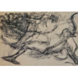 ELIZABETH FRINK ,1930 - 1993, A SIGNED LIMITED EDITION (7/50) BLACK AND WHITE LITHOGRAPH PRINT