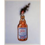 BANKSY, BN 1974, A TESCO PETROL BOMB LITHOGRAPH PRINT Signed in plate lower right, in a white