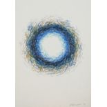 WOJCIECH FANGOR, POLISH/AMERICAN, 1922 - 2015, PASTEL ON PAPER Titled ‘Circle’, signed, dated