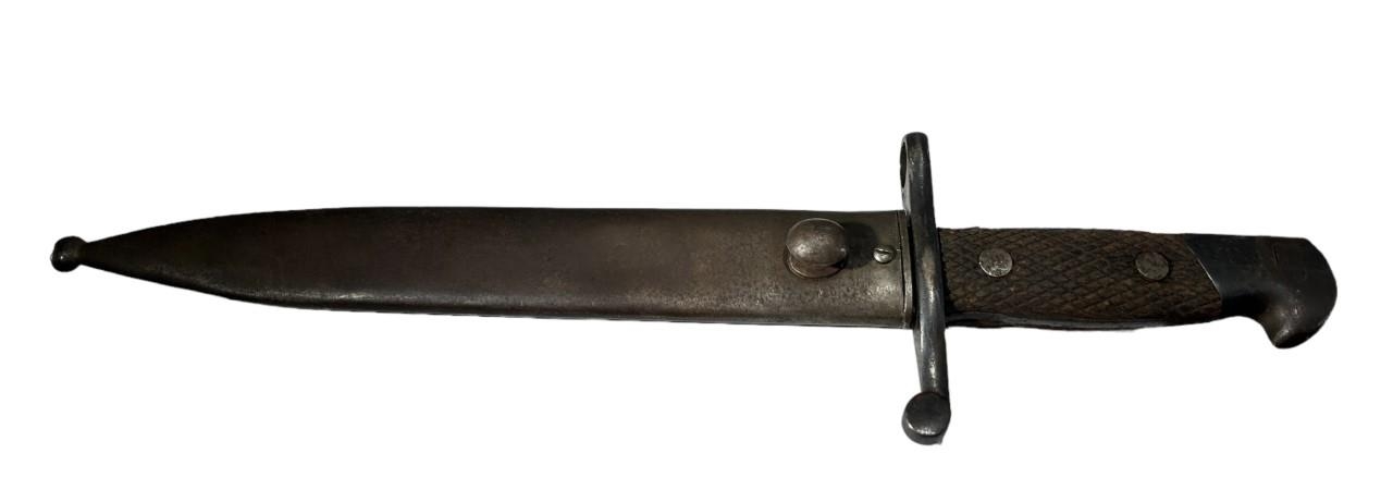 A WWII SPANISH BOLO BAYONET FOR MAUSER M1941 Having FNT Toledo stamp to blade and original metal