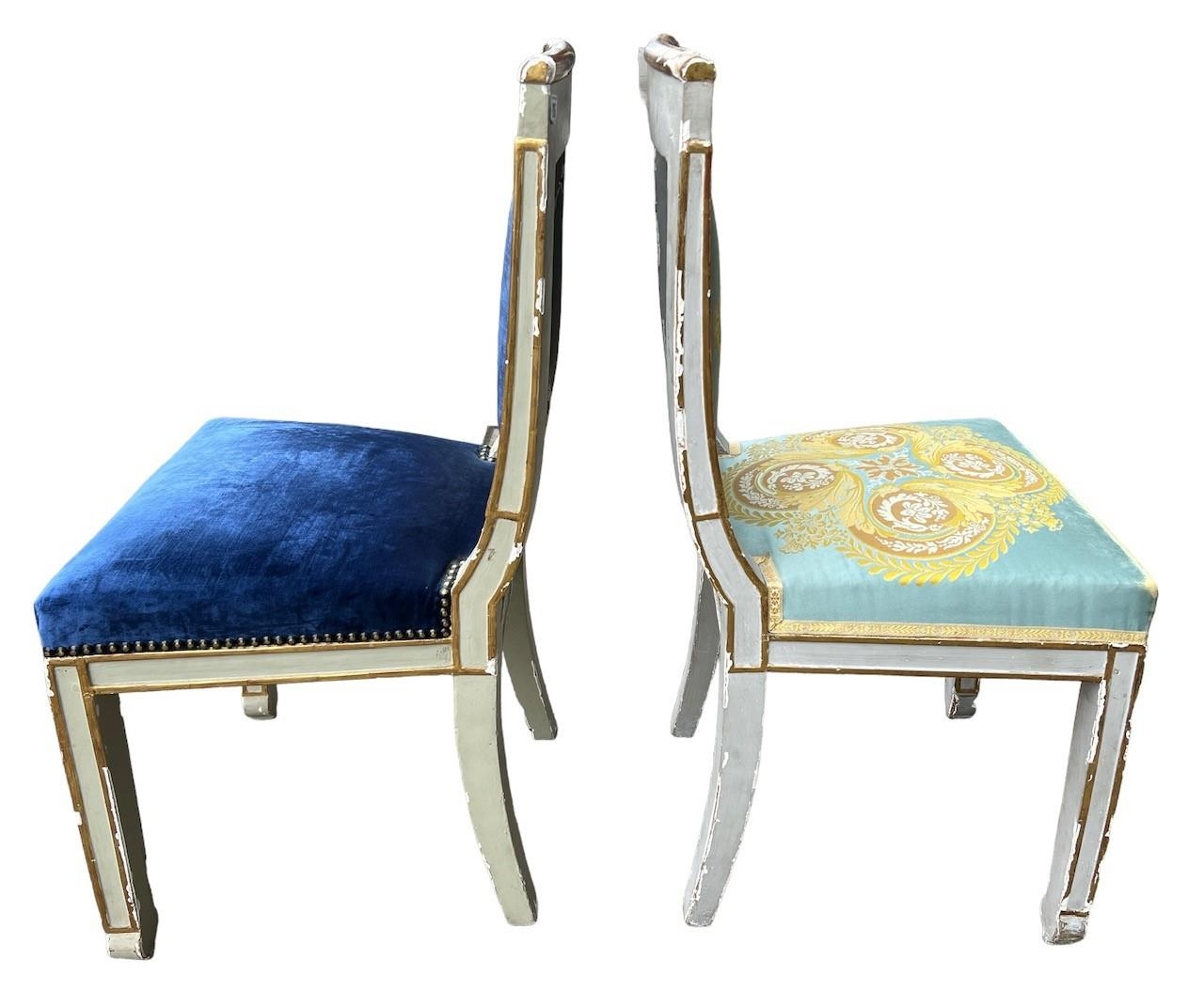 MANNER OF CHARLES HEATHCOTE TATHAM, A PAIR OF 19TH CENTURY REGENCY NEOCLASSICAL DESIGN PAINTED AND - Image 2 of 4