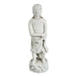 A LATE 17TH/EARLY 18TH CENTURY CHINESE BLANC DE CHINE PORCELAIN MODEL OF ‘ADAM’, DEHUA KILNS. (h