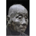 LIU JING, CHINESE, B. 1983, A LIMITED EDITION (8/15) OIL BASED WOODCUT Portrait of Master - Shi