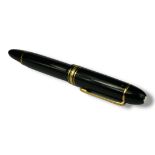 A MONTBLANC MEISTERSTÜCK MODEL 149 BLACK FOUNTAIN PEN HAVING MONTBLANC 18CT BILATERAL COLOUR NIB Nib