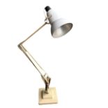 HERBERT TERRY & SONS LTD, AN ADJUSTABLE INDUSTRIAL ANGLEPOISE LAMP (fully extended 89cm x w 15cm x d