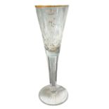 A LARGE 19TH CENTURY OR EARLIER (POSSIBLY GERMAN) GLASS TOASTING FLUTE Having engraved ‘HR, 65’