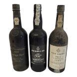 THREE VINTAGE 750ML BOTTLES OF PORT To include Gould Campbell, 1975, Quinta Da Roeda, 1980 and