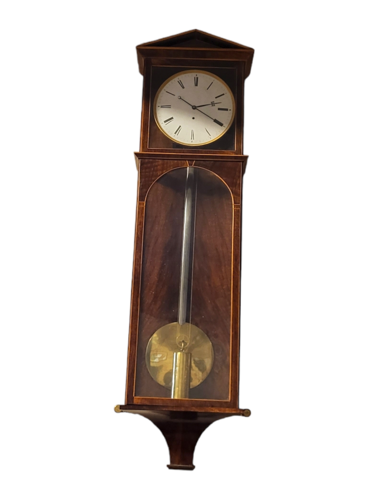 A LATE 19TH/EARLY 20TH CENTURY VIENNA WALNUT DACHLUHR REGULATOR WALL CLOCK Having an architectural