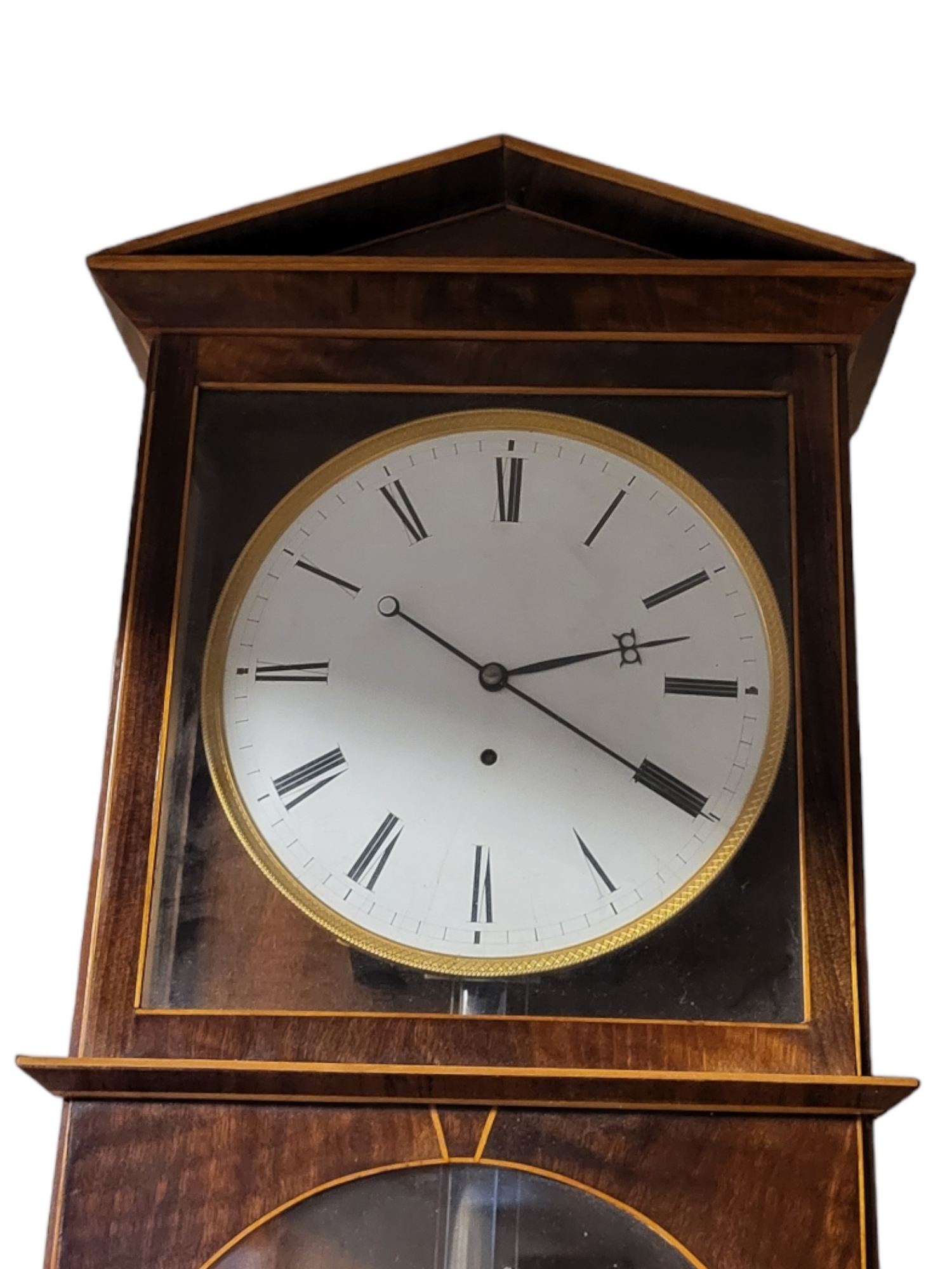 A LATE 19TH/EARLY 20TH CENTURY VIENNA WALNUT DACHLUHR REGULATOR WALL CLOCK Having an architectural - Image 2 of 2