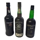 COCKBURN’S PORT, THREE BOTTLES Including a vintage 1982 bottle, 750ml.