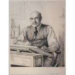 FRANCIS DODD, R.A., 1874 - 1949, DRYPOINT ETCHING OF MUIRHEAD BONE Signed in pencil, later framed