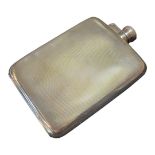 ASPREY & CO. LTD, A LATE ART DECO GENT’S HALLMARKED SILVER HIP FLASK Birmingham, 1940, applied to