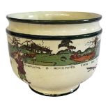 ROYAL DOULTON, AN EARLY 20TH CENTURY GOLFING CROMBIE SERIES WARE JARDINIÈRE, CIRCA 1925 A Royal