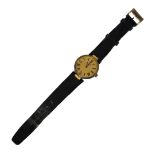 DUNHILL, A VINTAGE SILVER GILT LADIES’ WRISTWATCH Having a gold tone dial with Roman number markings