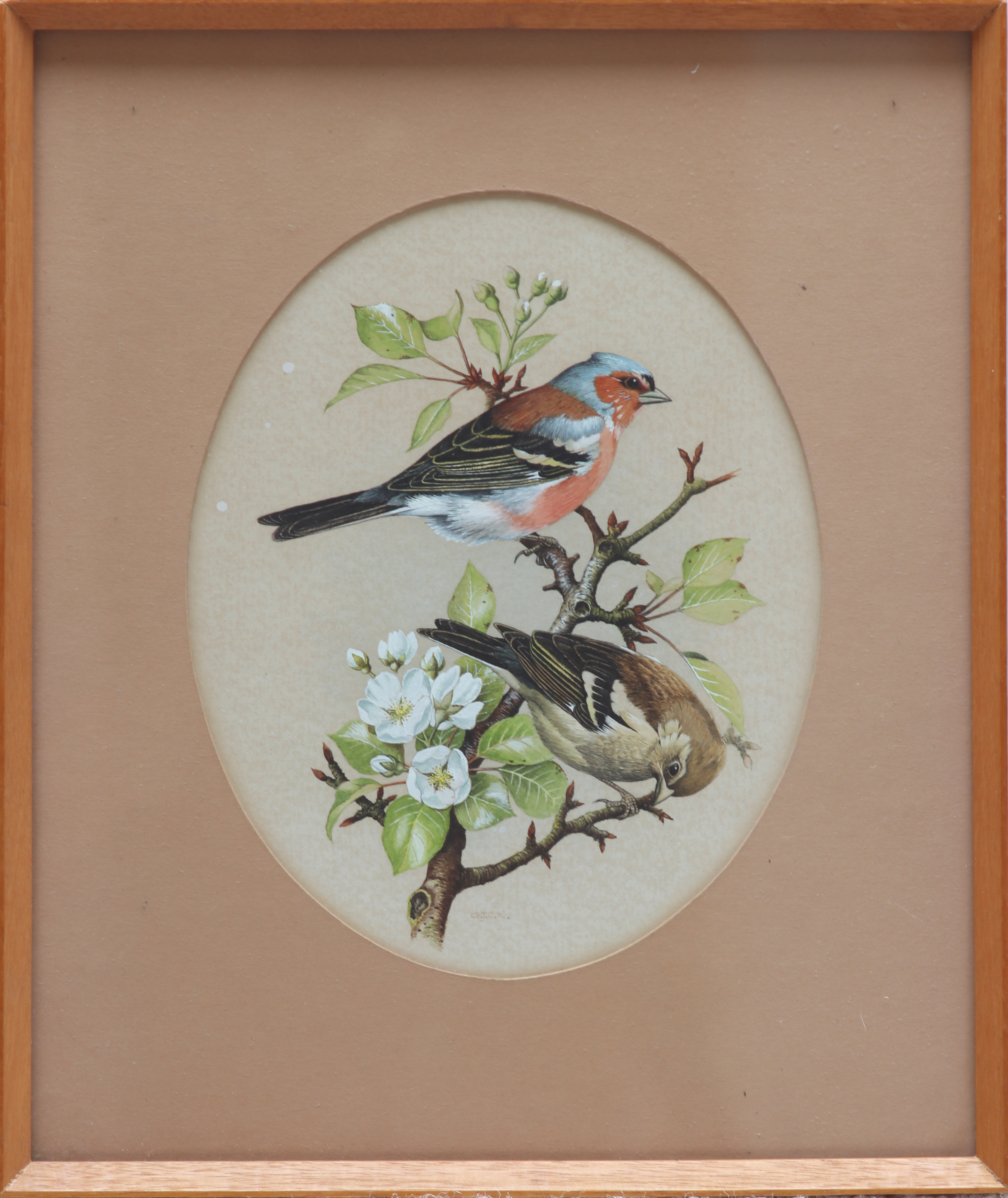 G.J.C KIRBY (BRITISH, BORN 1912) A SET OF FOUR ORIGINAL PAINTINGS, STUDIES OF BIRDS