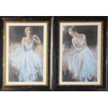 A PAIR OF MODERN 20TH CENTURY LITHOGRAPHS, STUDY OF SWEET SENSATION BALLERINAS, CIRCA 2000 Framed