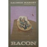 BACON GRAND PALAIS, 27 OCTOBER - 10 JANUARY 1972, ORIGINAL EXHIBITION POSTER Published by Gordon